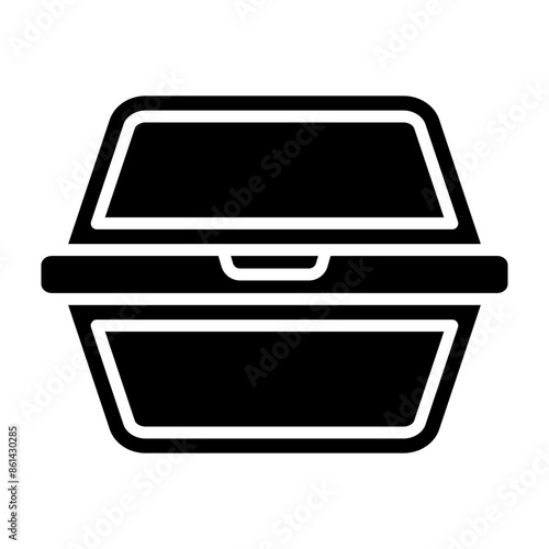 Lunch box glyph icon