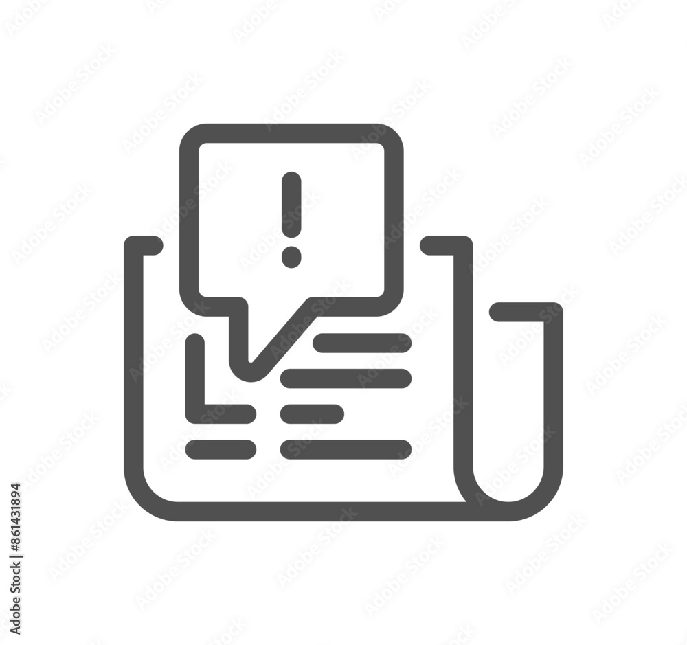 Fake news related icon outline and linear vector.
Fake news related icon outline and linear vector.