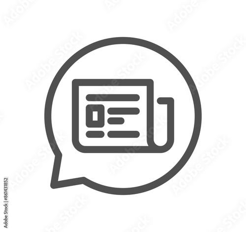 Fake news related icon outline and linear vector.	
