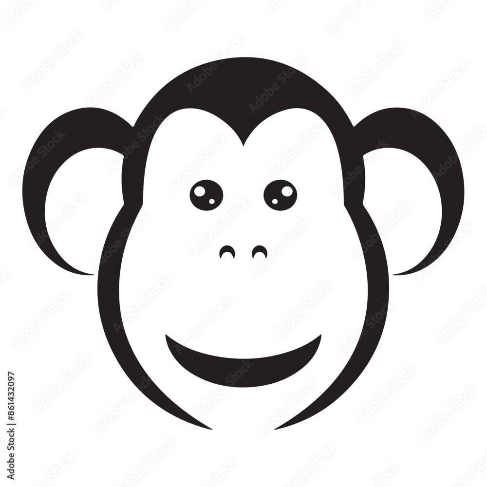 Monkey silhouettes Simple Illustration Monkey silhouettes Simple Illustration