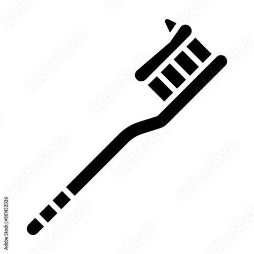 Toothbrush glyph icon