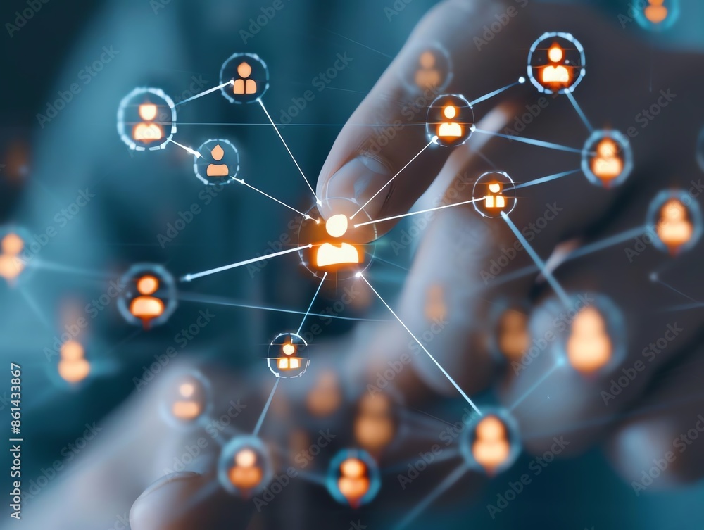 Referral Program A softly lit image of one person referring another, with a glowing connection Referral Program A softly lit image of one person referring another, with a glowing connection
