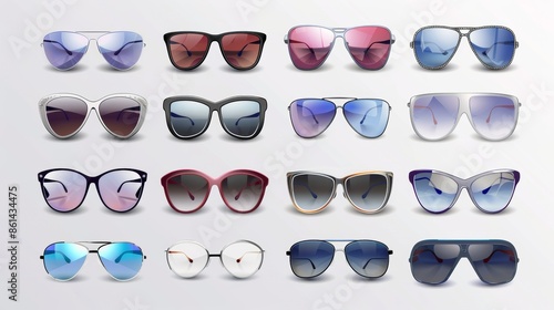 Sunglasses on a light background.