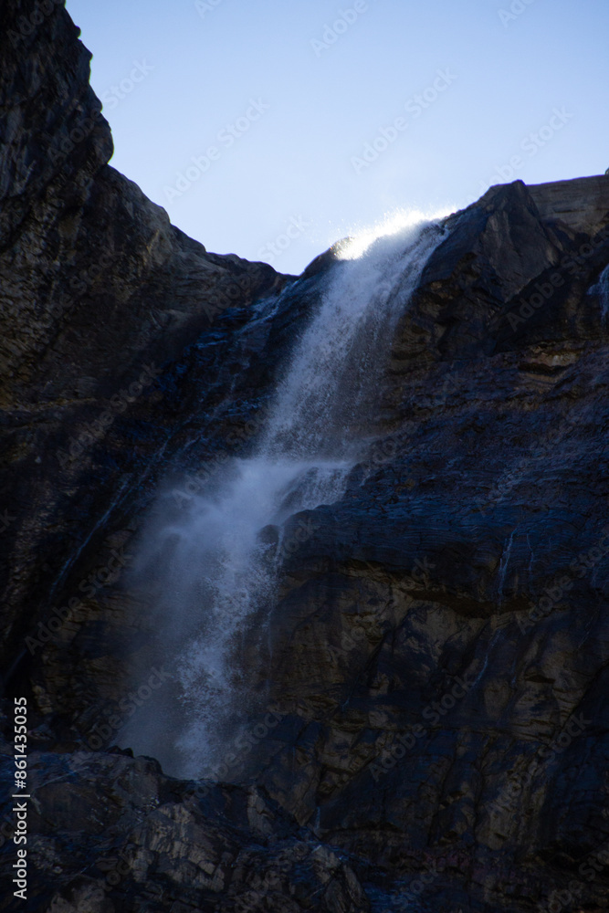 Glacier Bow waterfall in autumn. Glacier Bow waterfall in autumn.