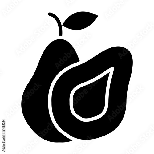 Avocado glyph icon