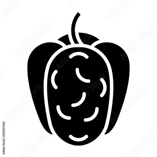 Bell pepper glyph icon