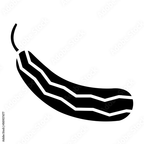 Ridge gourd glyph icon