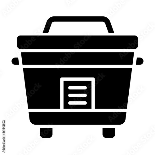 Rice cooker glyph icon