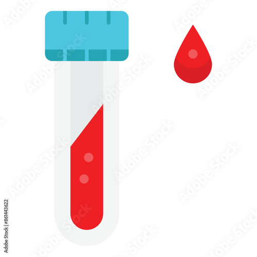  Small amount of blood taken for medical testing.