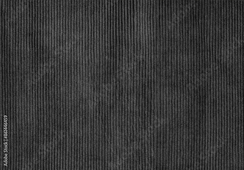 Black Ribbed Corduroy Texture Background. Corduroy Fabric Texture.