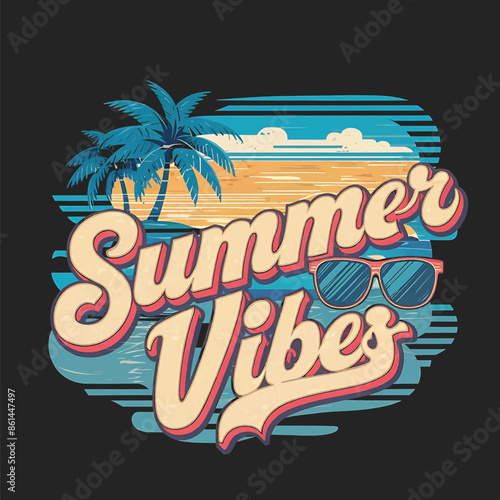 California santa monica beach t-shirt design. Retro summer beach design for apparel and others