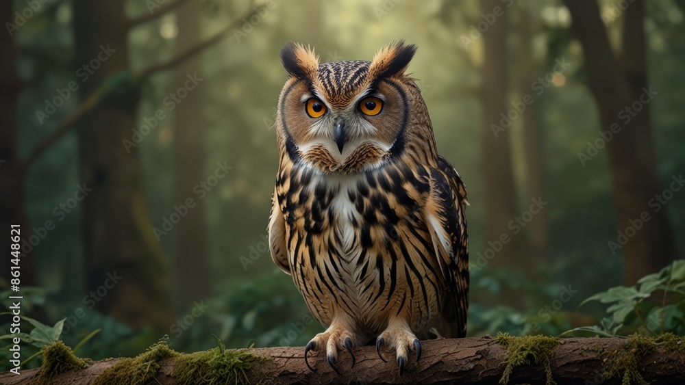 Majestic Owl in Forest Majestic Owl in Forest