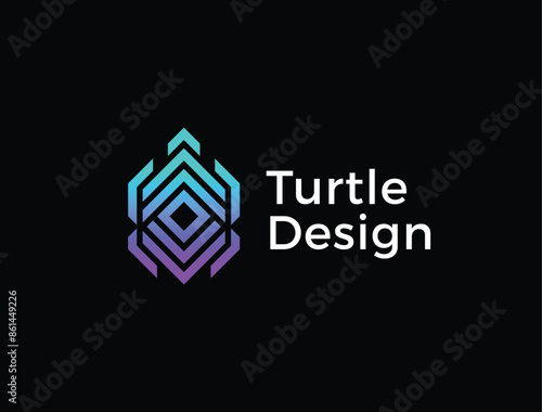 Turtle logo design. Modern icon. Sea turtle illustration.
