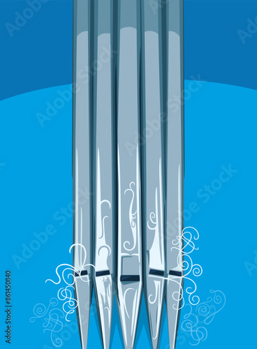 graphic design illustration with organs musical instrument