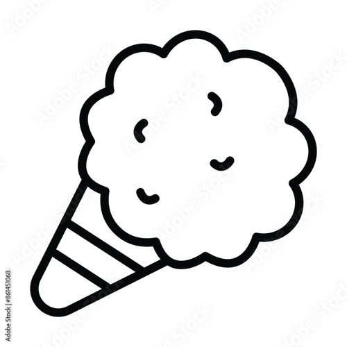 Simple Cotton Candy icon. The icon can be used for websites, print templates, presentation templates, illustrations, etc