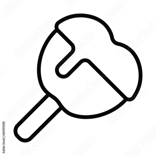 Simple Caramelized Apple icon. The icon can be used for websites, print templates, presentation templates, illustrations, etc