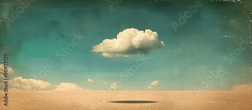 A small, solitary cloud drifts in the empty sky, offering room for text in the image. copy space available