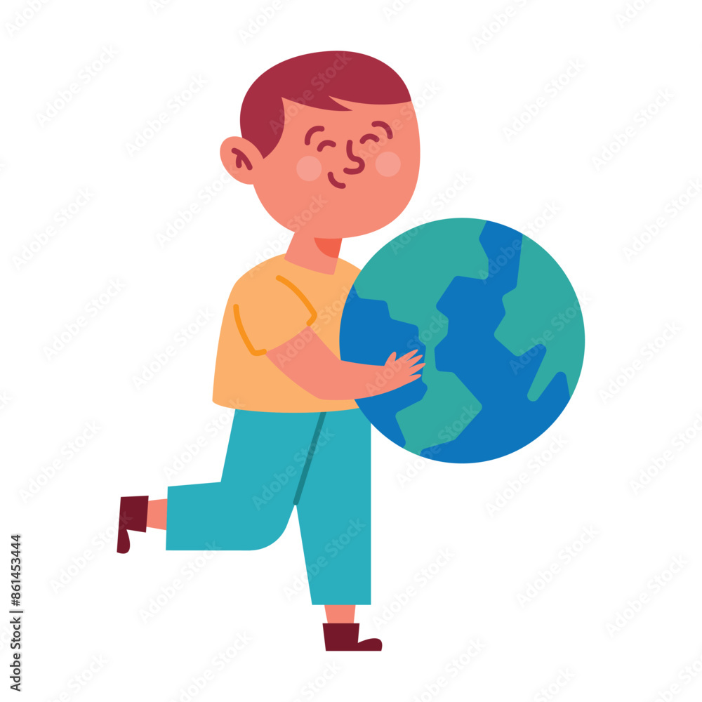 little boy holding a globe little boy holding a globe