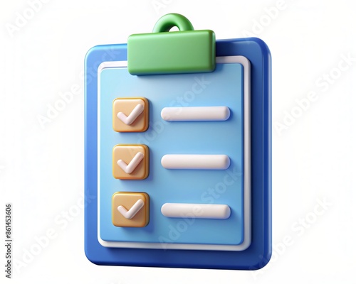 task list icon 3D illustration