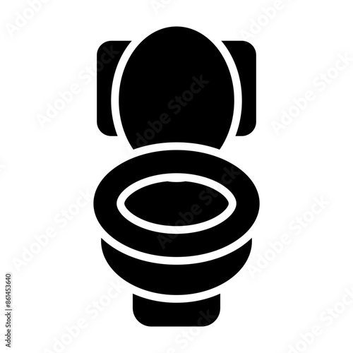 Toilet glyph icon