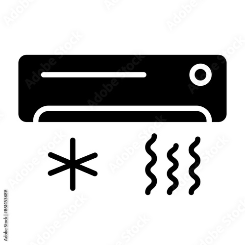 Air conditioning glyph icon