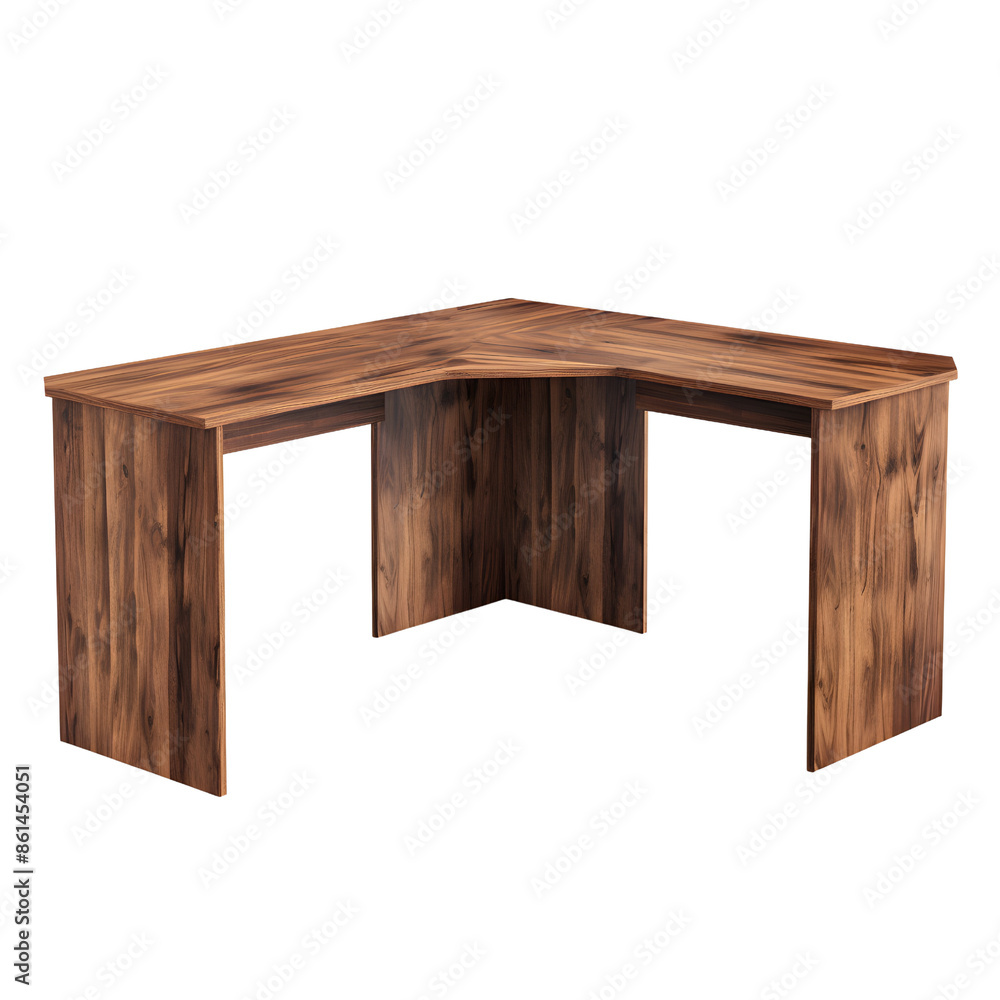 A modern corner desk with a woodgrain finish, perfect for a home office or workspace. A modern corner desk with a woodgrain finish, perfect for a home office or workspace.