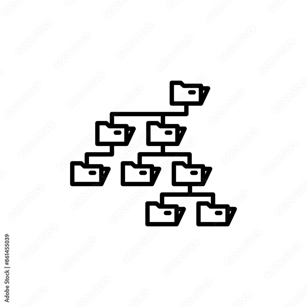 Folder Tree Icon Ideal for File Organization Folder Tree Icon Ideal for File Organization