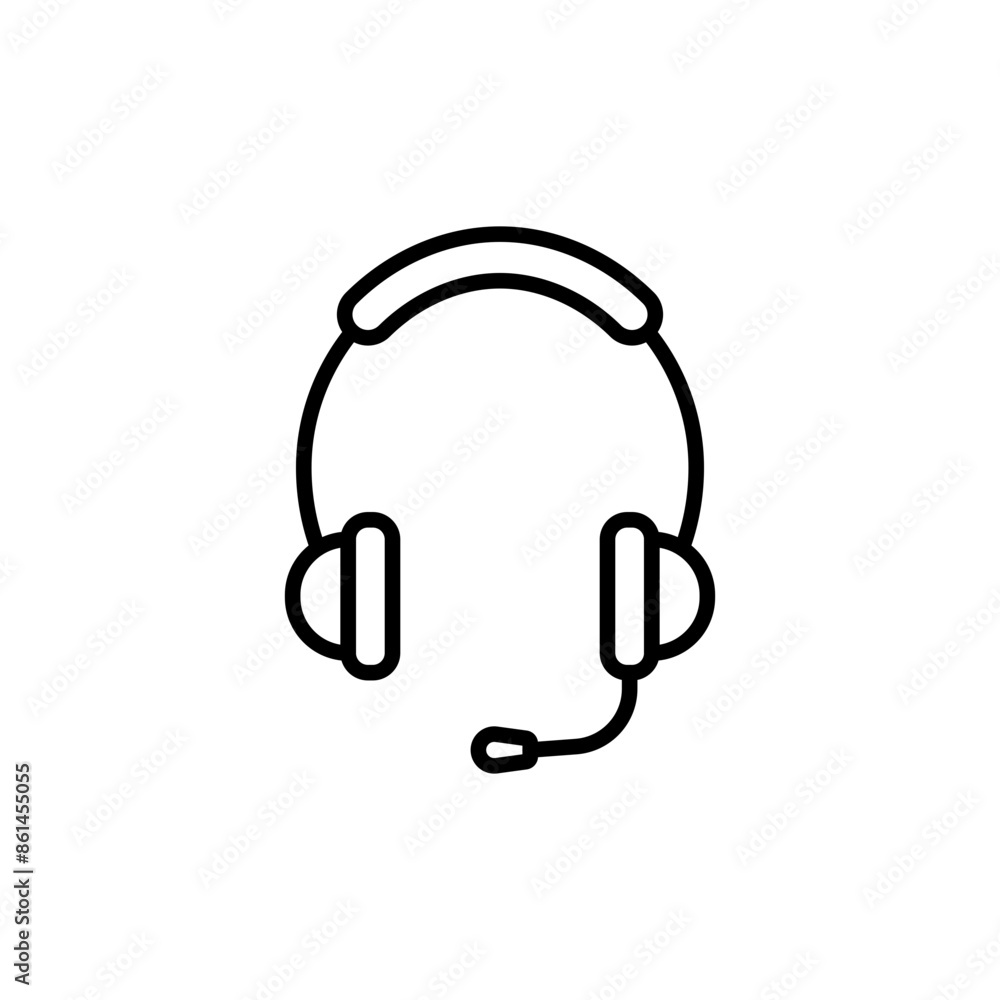 Headset Icon Perfect for Online Communication Headset Icon Perfect for Online Communication