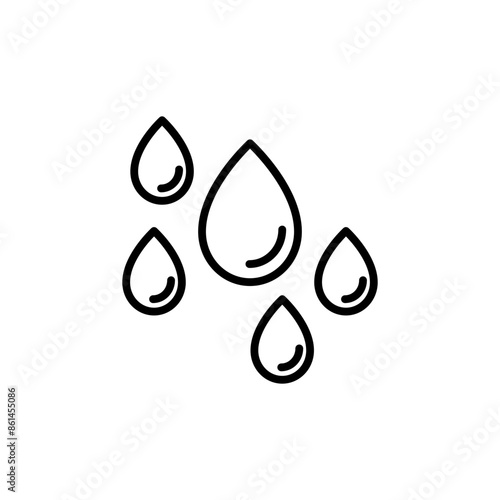 Raindrops Icon Perfect for Weather Applications