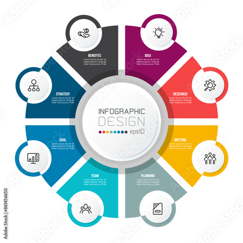 Infographic template business concept with diagram. 