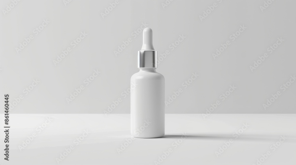 A minimalist composition of a white bottle against a clean background, highlighting its sleek design and shadows A minimalist composition of a white bottle against a clean background, highlighting its sleek design and shadows
