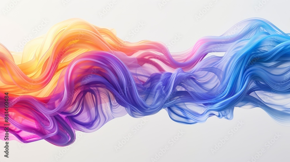 Abstract colorful flowing lines on a white background. Abstract colorful flowing lines on a white background.