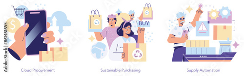 Purchasing Innovation. Flat Vector Illustration