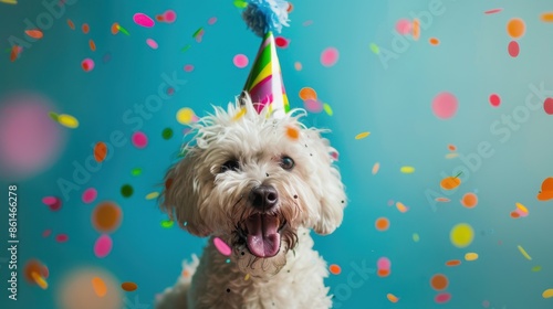 The dog in party hat © MP Studio