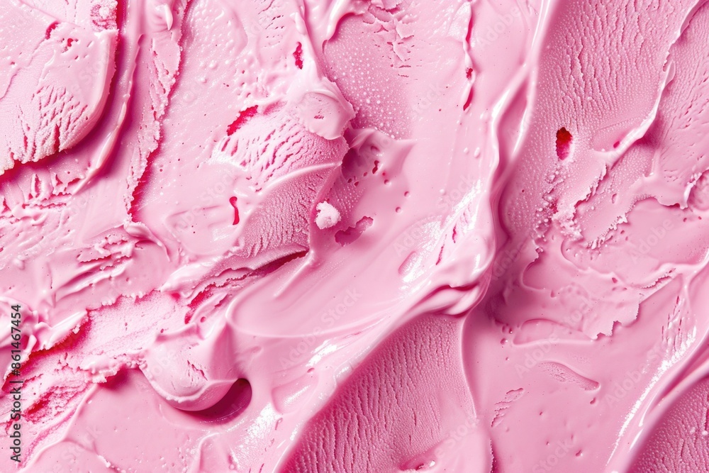 Pink ice cream texture background, top view. Pink ice cream texture background, top view.