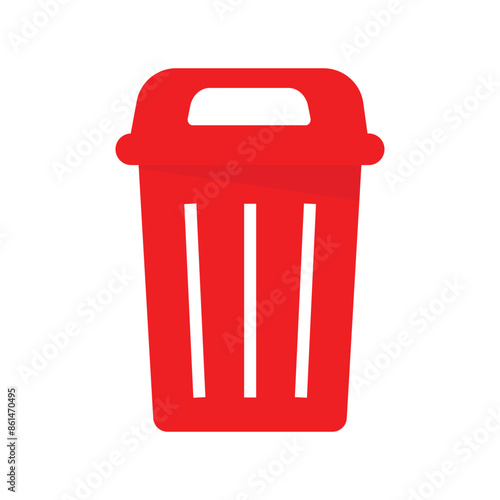 Set of Trash bin icon collection. Waste management concept signs. Vector Illustration.