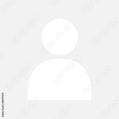 Vector flat illustration in grayscale. Avatar, user profile, person icon, gender neutral silhouette, profile picture. Suitable for social media profiles, icons, screensavers and as a template.