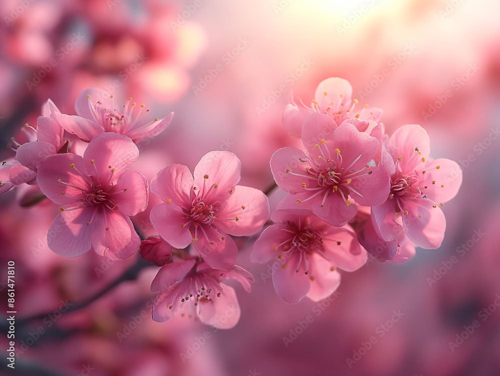 Beautiful flowering Japanese cherry - Sakura Beautiful flowering Japanese cherry - Sakura