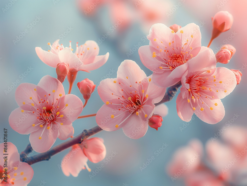 Beautiful flowering Japanese cherry - Sakura Beautiful flowering Japanese cherry - Sakura