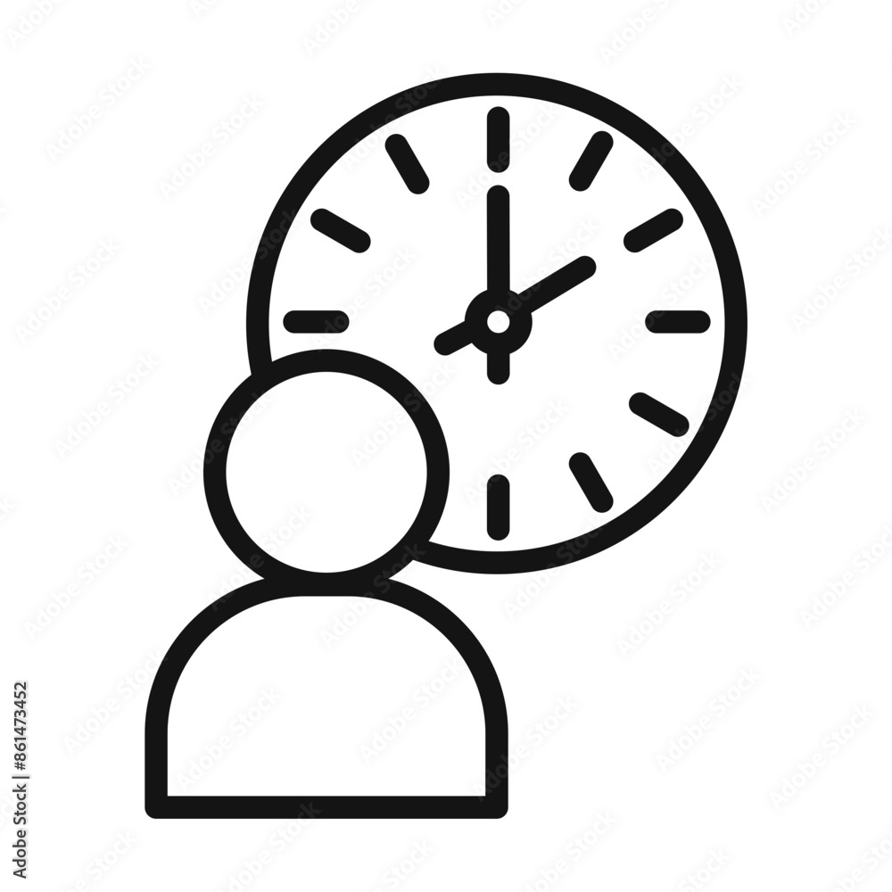 Time Management User Icon Perfect for Productivity Tools Time Management User Icon Perfect for Productivity Tools