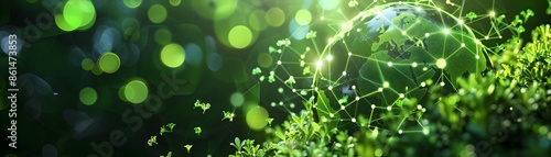 Interconnected Green Symbol...