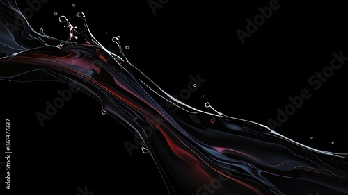 A colorful liquid of the rainbow is shown with a black background