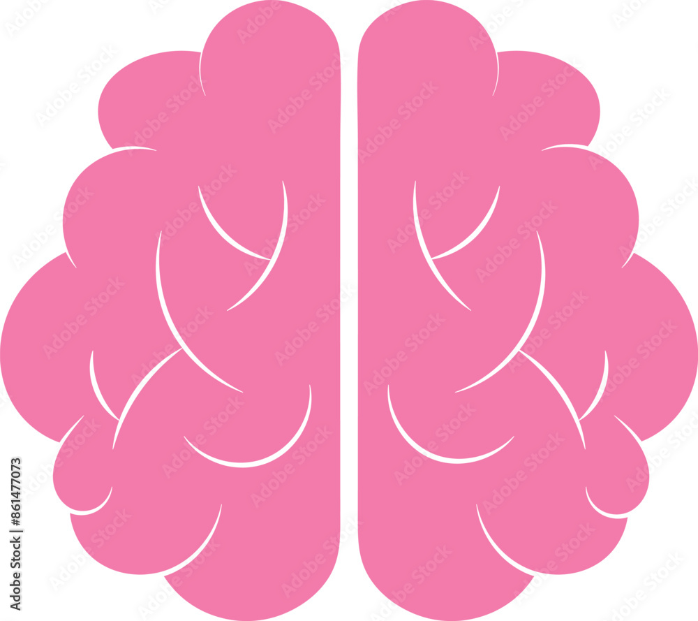 Fototapeta premium Pink Brain Silhouette