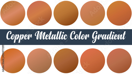 Copper Metallic Color Gradient photo