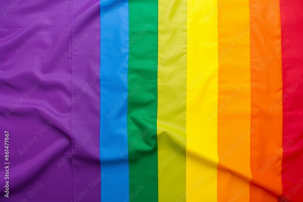Obraz premium Lgbtq pride rainbow flag symbolizes diversity, love, equality in community celebrations