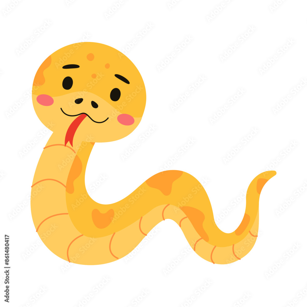 Fototapeta premium Cute purple golden child cartoon