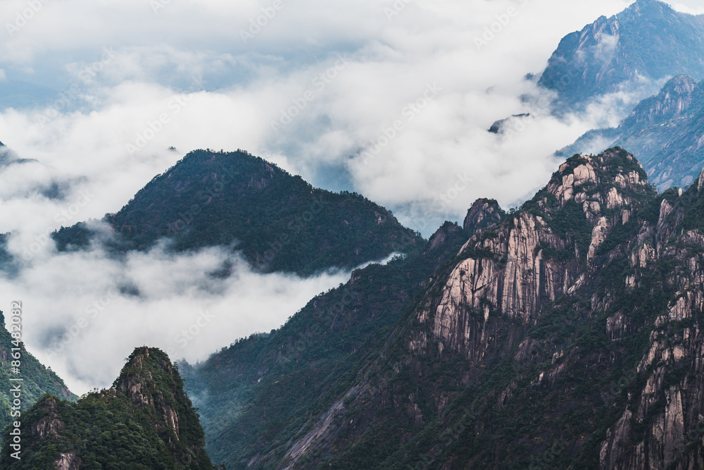 Mountain landscape in Huangshan City, Anhui Province Mountain landscape in Huangshan City, Anhui Province