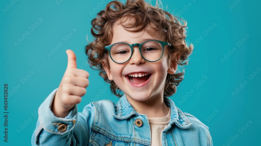 The happy boy in glasses The happy boy in glasses