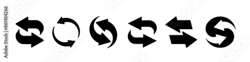 Transfer icon set. Exchange icon.