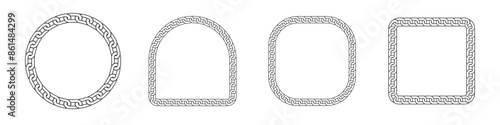 Chain frame. Chain frame vector.
